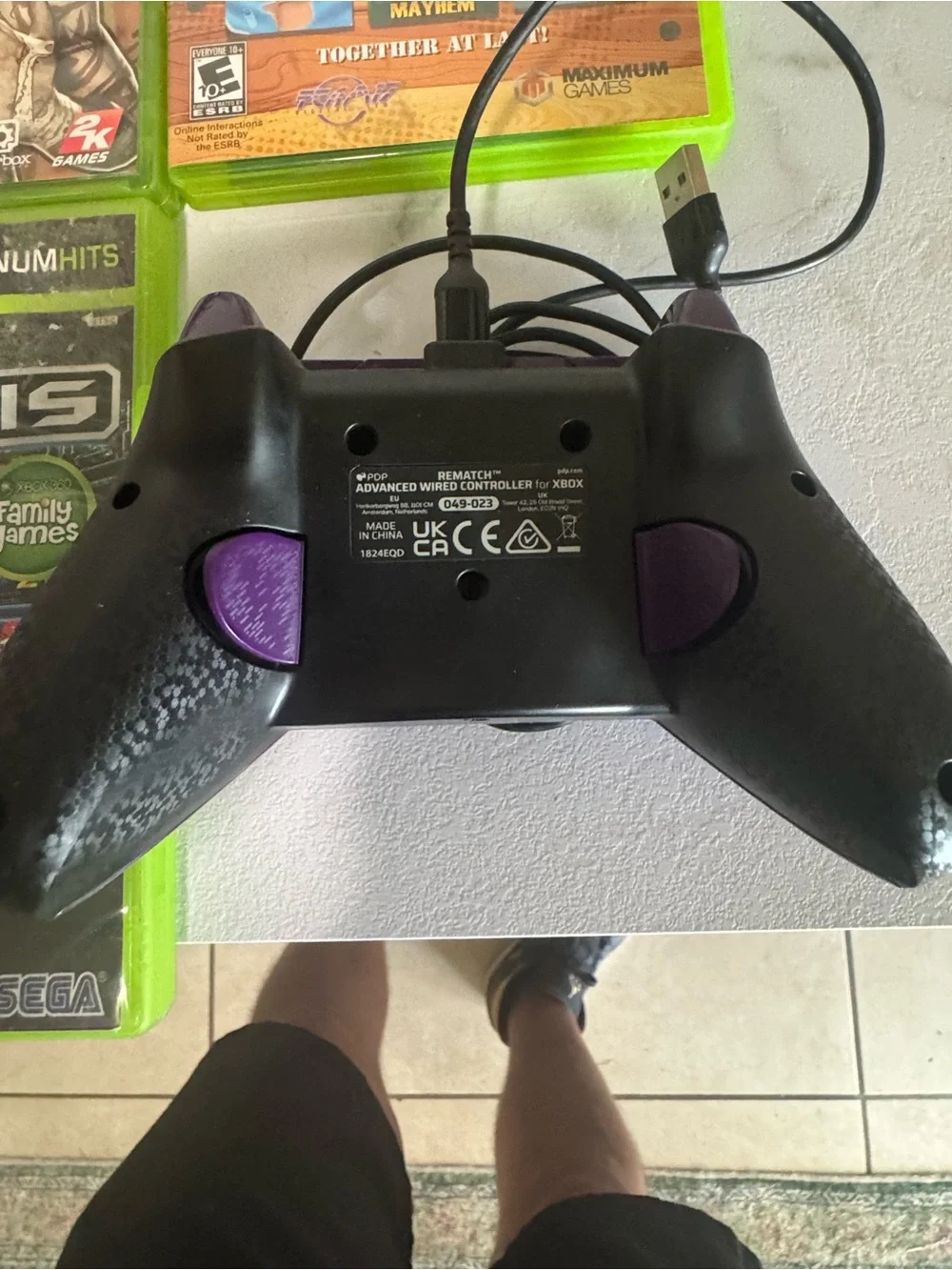 One Game Bundle with Purple Wireless Controller - Multiple Titles Included